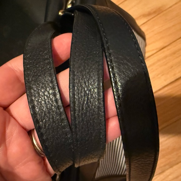 Kate Spade Black and White Striped Satchel - Picture 5 of 11